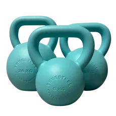 Tyrkysový oceľový Kettlebell 4 kg - 36 kg