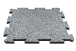 Dvouvrstvá gumová podlaha do fitness - Tloušťka podlahy: 520x520x20 mm, EPDM Sandwich Bílo/Šedo/Černý