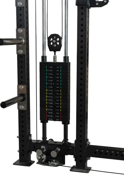 Posilňovacia klietka - Beast Squat Rack 6000 s kladkami - Hmotnosť sady závaží: 2 x 75 kg