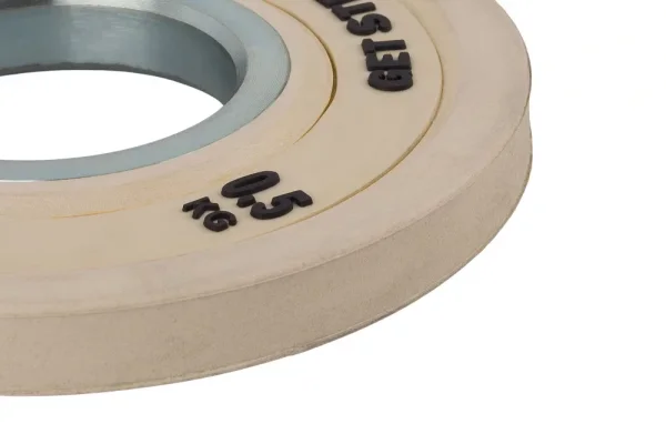 Gummierte hantelscheiben 0.5 kg weiß StrongGear Detail