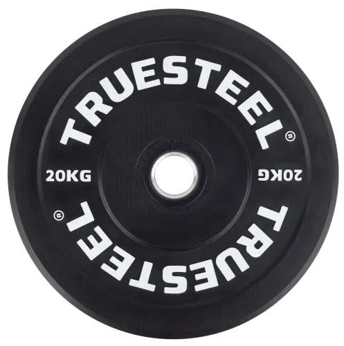 Black Bumper Plates - Weight: 20 kg - TRUESTEEL logo