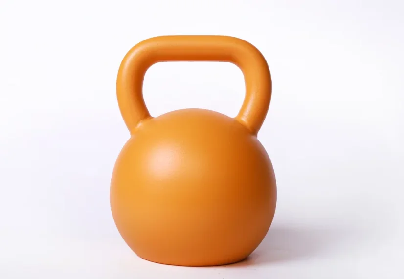 Kettlebell 28kg z ocele StrongGear oranžová