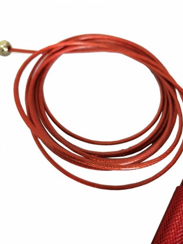 Hliníkové speed rope švihadlo - ergonomické madlo - Farba: Červené