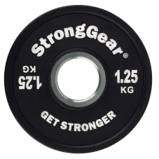 Gummierte hantelscheiben 1.25 kg Schwarz StrongGear Gummierte hantelscheiben 1.25 kg Schwarz StrongGear