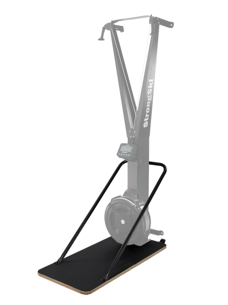A mobile stand for the TrueSki Beast trainer