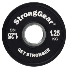 Rubber fractional plate 1.25 kg black StrongGear