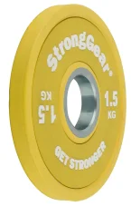 Gummierte hantelscheiben 1.5 kg gelb StrongGear Gummierte hantelscheiben 1.5 kg gelb StrongGear