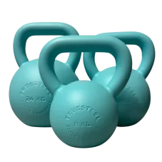 Tyrkysový oceľový Kettlebell 4 kg - 36 kg