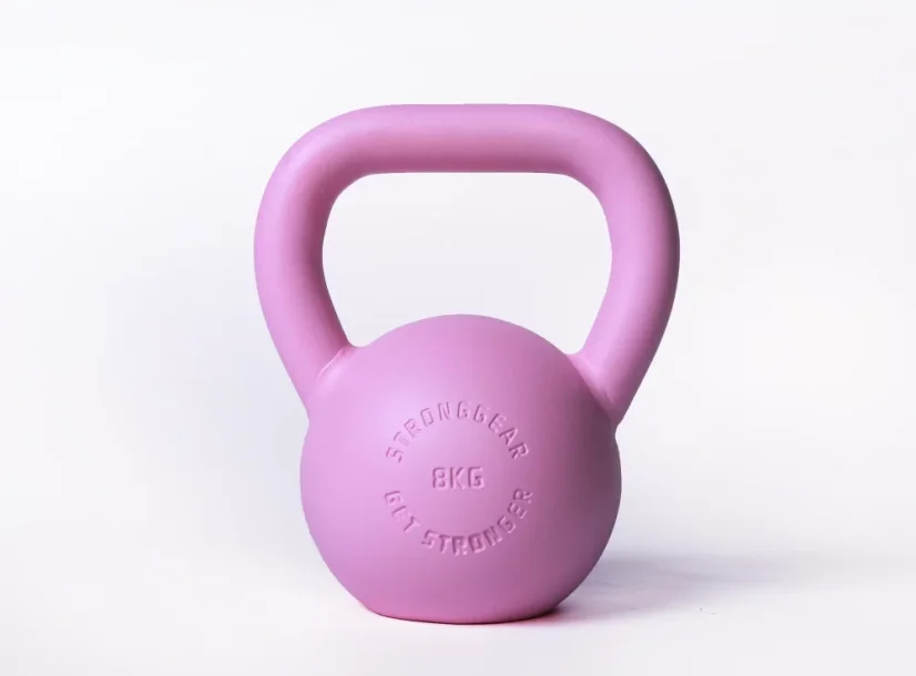 Kettlebell 8kg StrongGear růžový z oceli