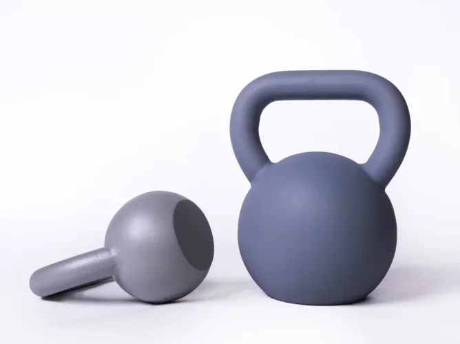 Kettlebell set StrongGear in gray and silver colours