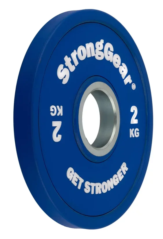 Gummierte hantelscheiben 2 kg blau StrongGear