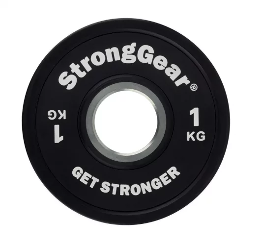 Rubber fractional plate 1 kg black StrongGear