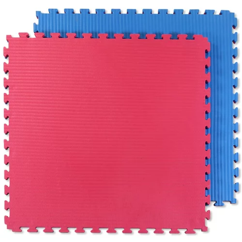 Tatami puzzle StrongGear - soft - Thickness and color combination: 2 cm -  red/blue