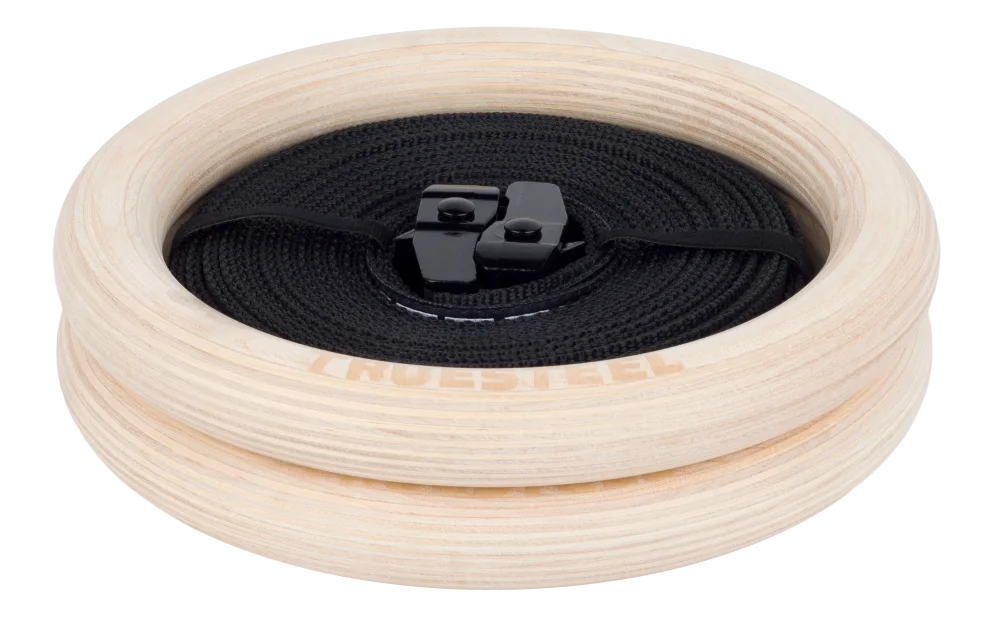 StrongGear dřevěné Gymnastické kruhy 28 mm